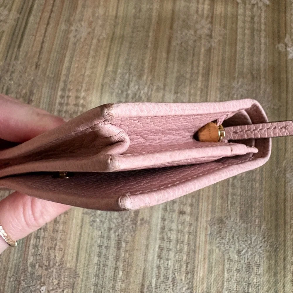 Gucci Pink Leather Marmont Bifold Card Wallet with original box and dust bag - Picture 4 of 7